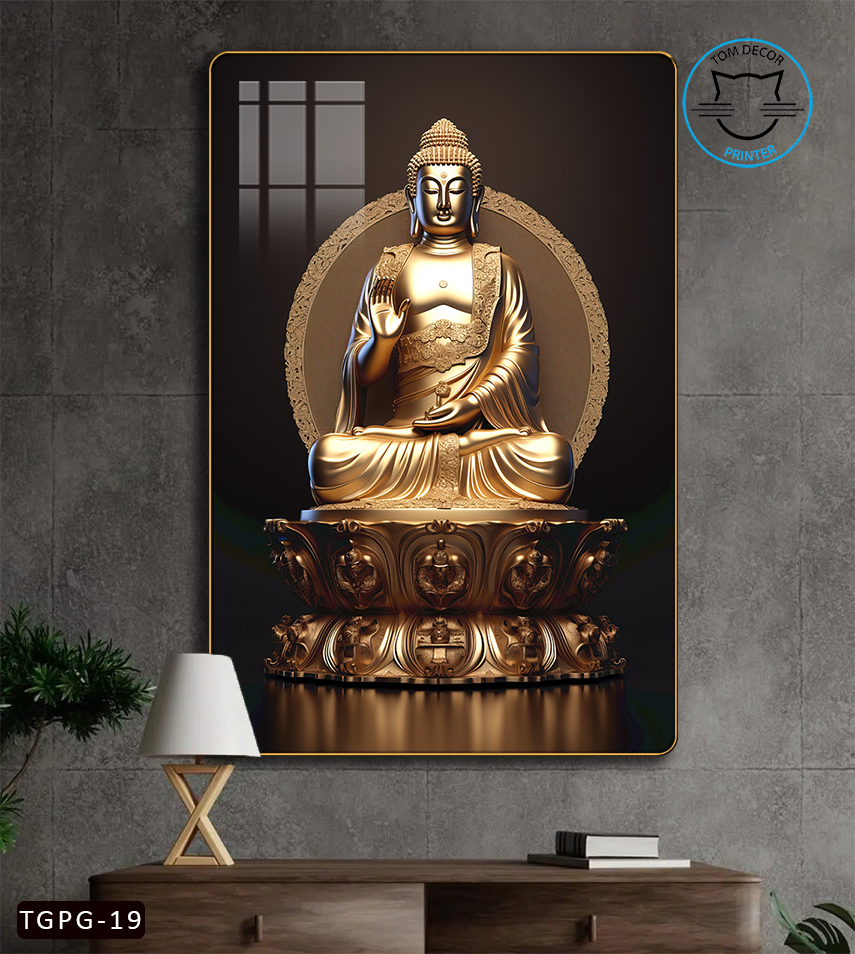 Tranh Tráng Gương Phật Giáo Phật Bình An Tranh Tráng Gương Cao Cấp - TGPG19