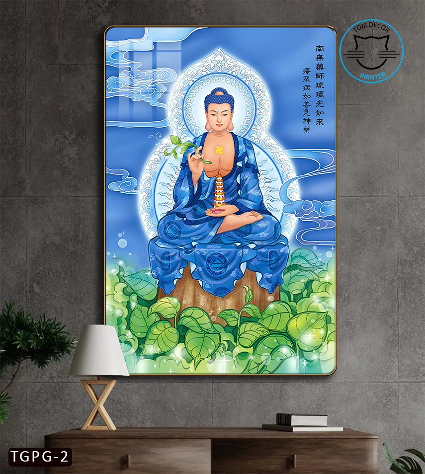 Tranh Tráng Gương Phật Giáo Phật Bình An Tranh Tráng Gương Cao Cấp - TGPG2