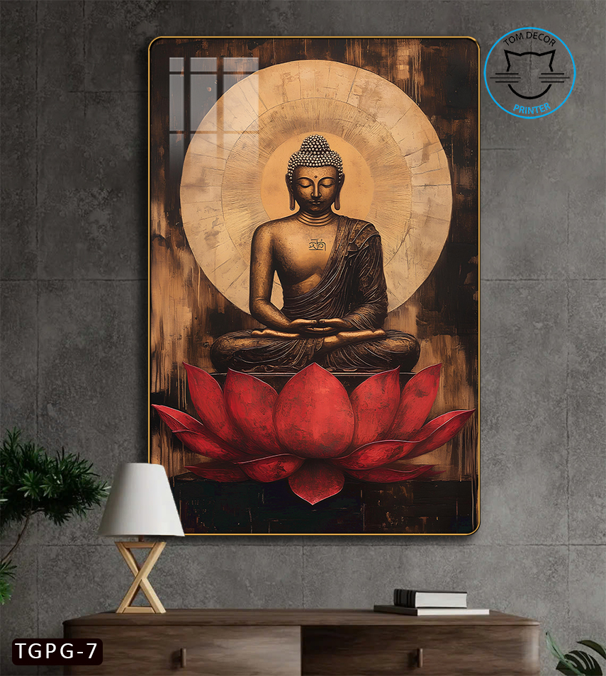 Tranh Tráng Gương Phật Giáo Phật Bình An Tranh Tráng Gương Cao Cấp - TGPG7