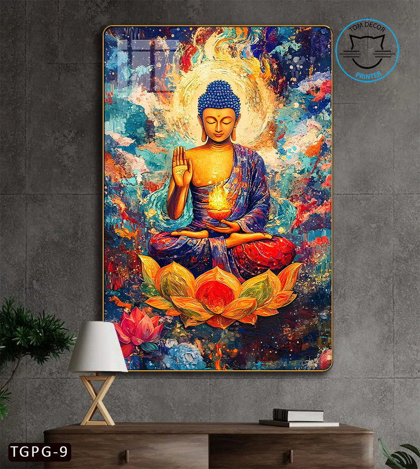 Tranh Tráng Gương Phật Giáo Phật Bình An Tranh Tráng Gương Cao Cấp - TGPG9