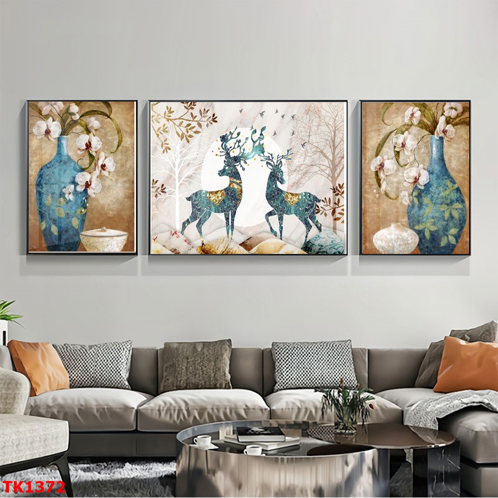 Tranh Hiện Đại Bộ 3 Bức Tranh Tráng Gương Treo Tường - TK1372