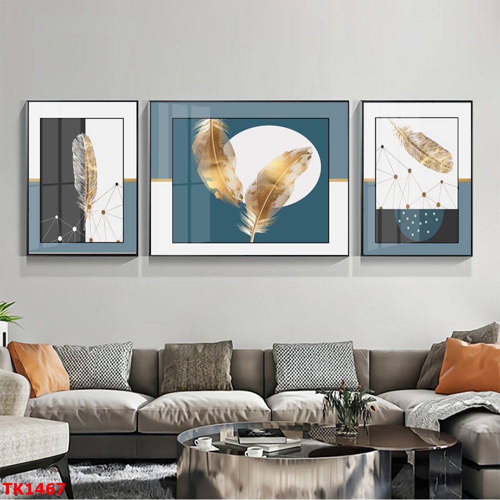 Tranh Hiện Đại Bộ 3 Bức Tranh Tráng Gương Treo Tường - TK1467