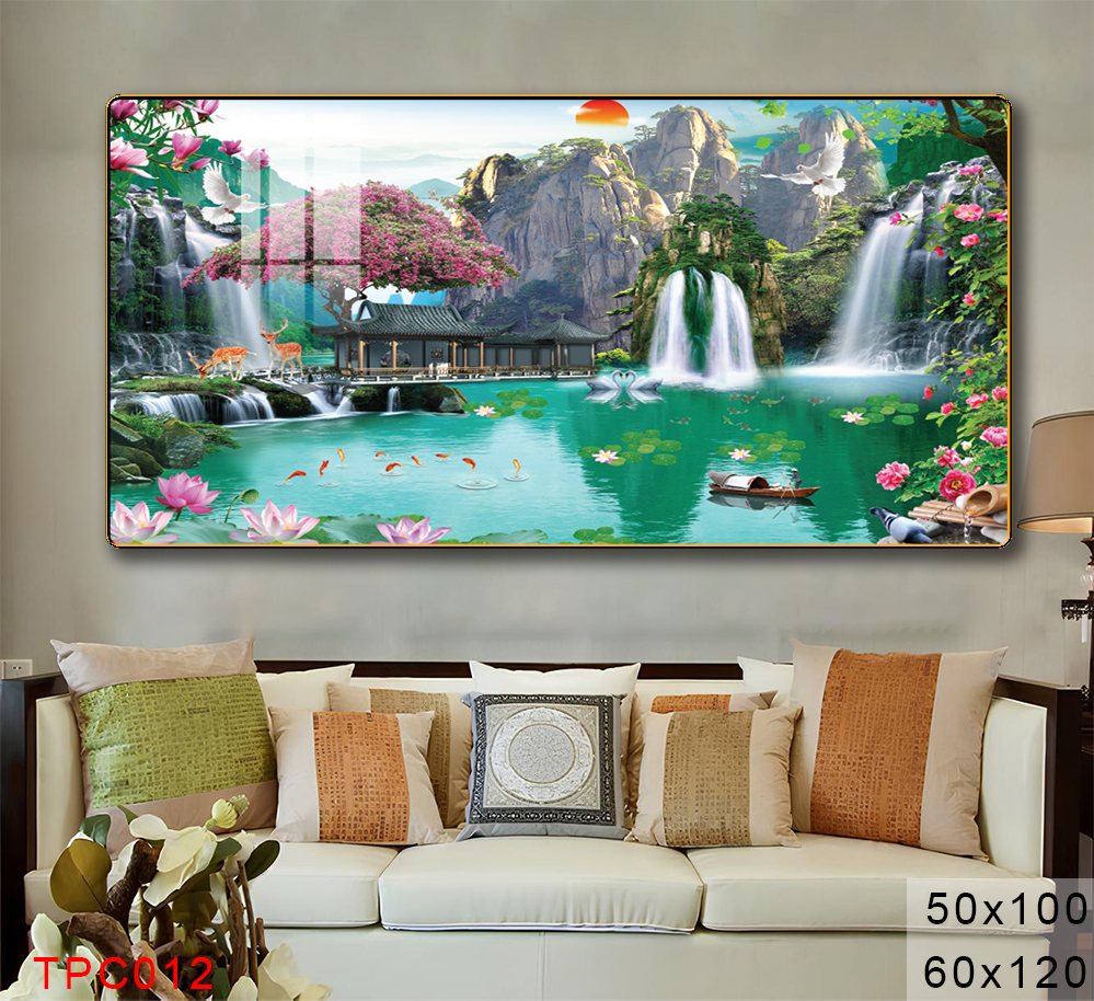 Tranh Sơn Thuỷ Tranh Phong Cảnh Cao Cấp - TPC012