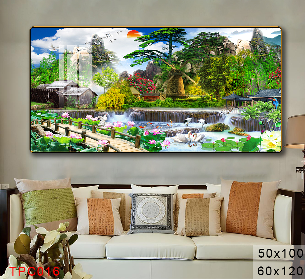 Tranh Sơn Thuỷ Tranh Phong Cảnh Cao Cấp - TPC017