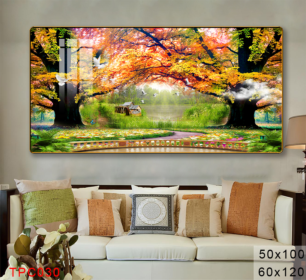 Tranh Sơn Thuỷ Tranh Phong Cảnh Cao Cấp Tranh Tráng Gương,Tranh Canvas - TPC030