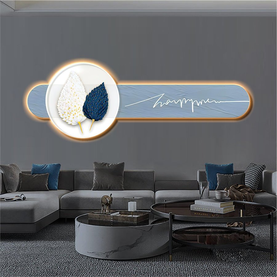 Tranh Led Trừu Tượng Hiện Đại Sang Trọng Tráng Gương - Có Remot Điều Khiển Từ Xa TTTL3D