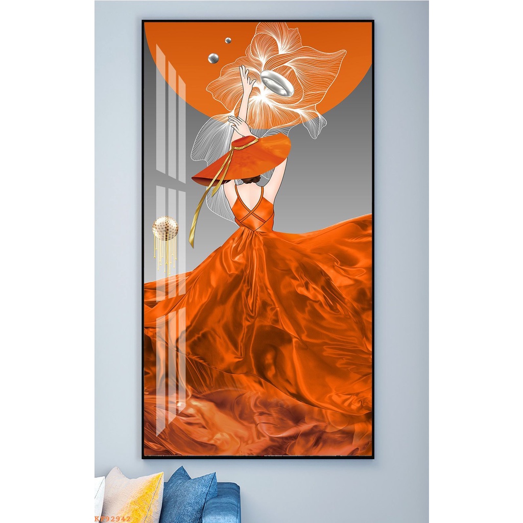 Tranh Tráng Gương Tranh Canvas Mẫu Tranh Cô Gái Hiện Đại - Tomdecor