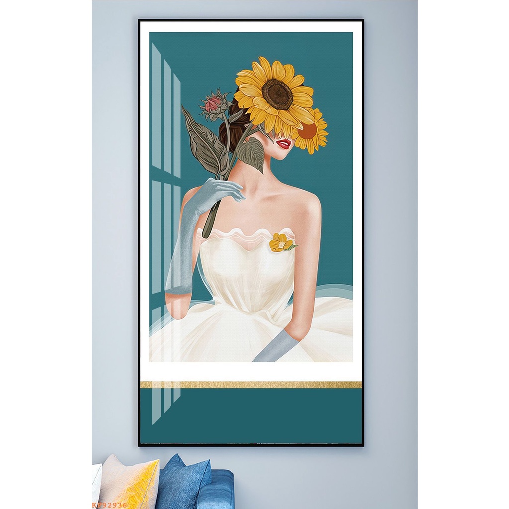 Tranh Tráng Gương Tranh Canvas Mẫu Tranh Cô Gái Hiện Đại - Tomdecor