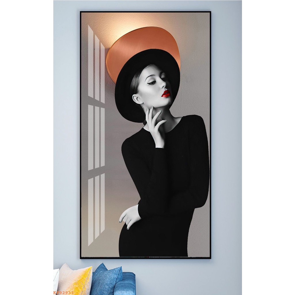 Tranh Tráng Gương Tranh Canvas Mẫu Tranh Cô Gái Hiện Đại - Tomdecor
