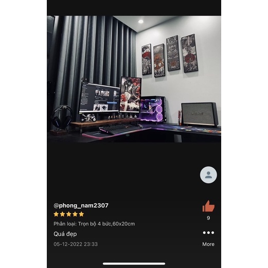 Bộ 4 tranh samurai tranh canvas khung composite treo tường giá xưởng - trang trí tiệm cà phê - tattoo ...