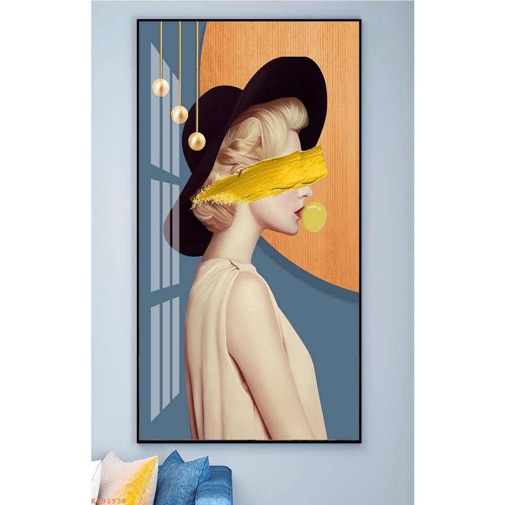 Tranh Tráng Gương Tranh Canvas Mẫu Tranh Cô Gái Hiện Đại - Tomdecor