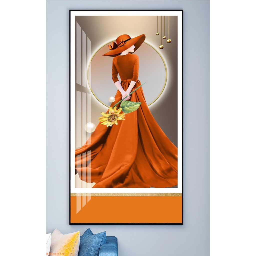 Tranh Tráng Gương Tranh Canvas Mẫu Tranh Cô Gái Hiện Đại - Tomdecor