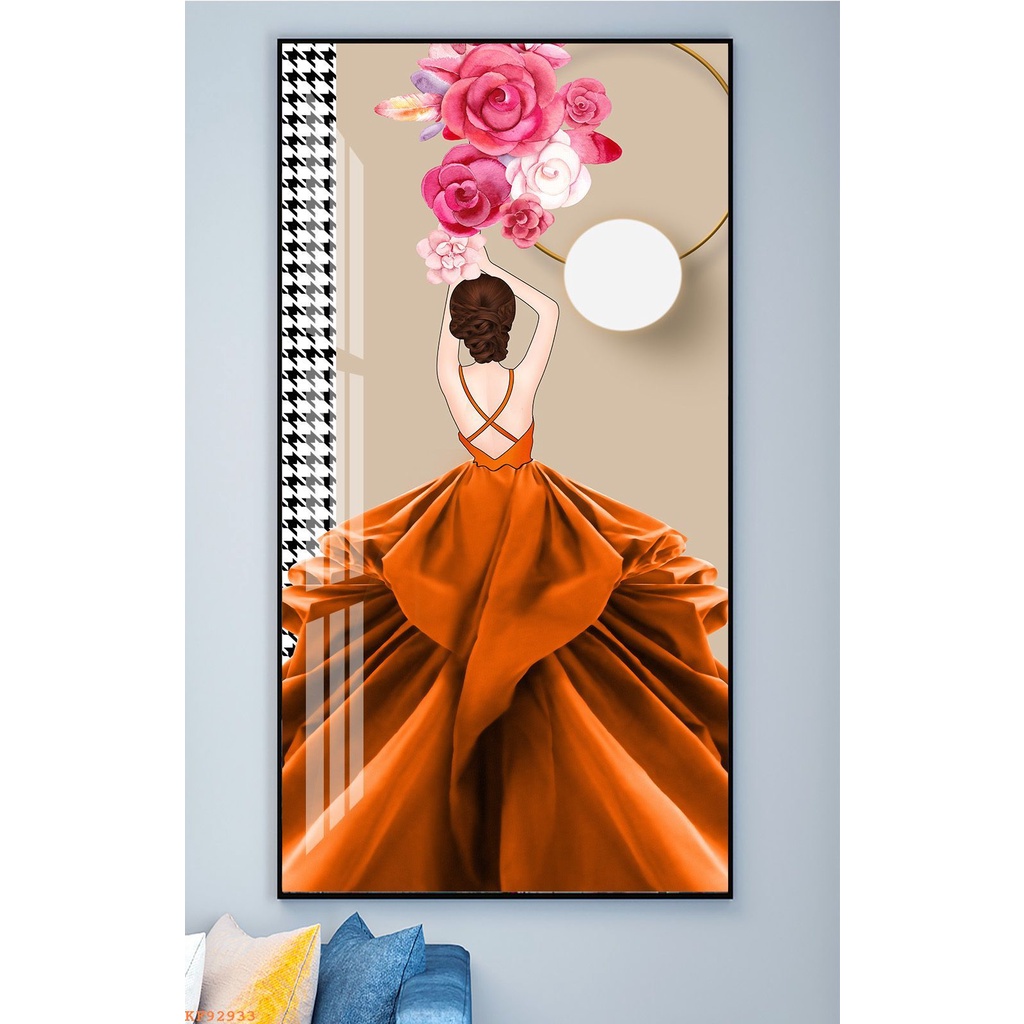 Tranh Tráng Gương Tranh Canvas Mẫu Tranh Cô Gái Hiện Đại - Tomdecor