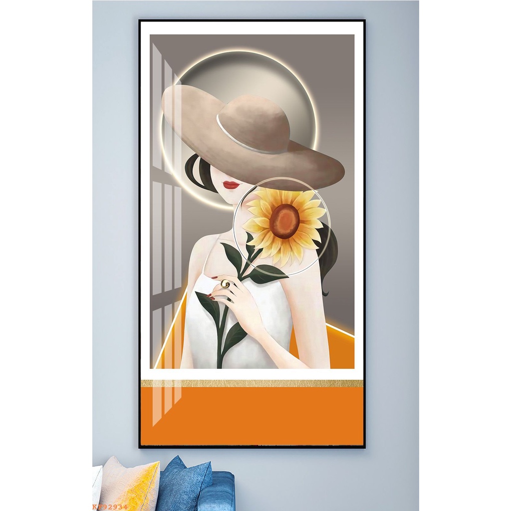 Tranh Tráng Gương Tranh Canvas Mẫu Tranh Cô Gái Hiện Đại - Tomdecor