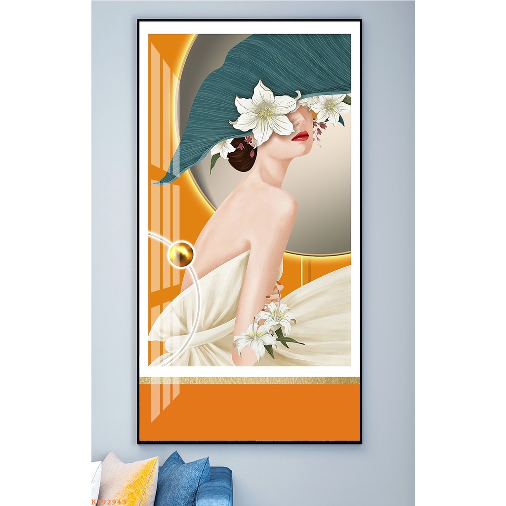Tranh Tráng Gương Tranh Canvas Mẫu Tranh Cô Gái Hiện Đại - Tomdecor