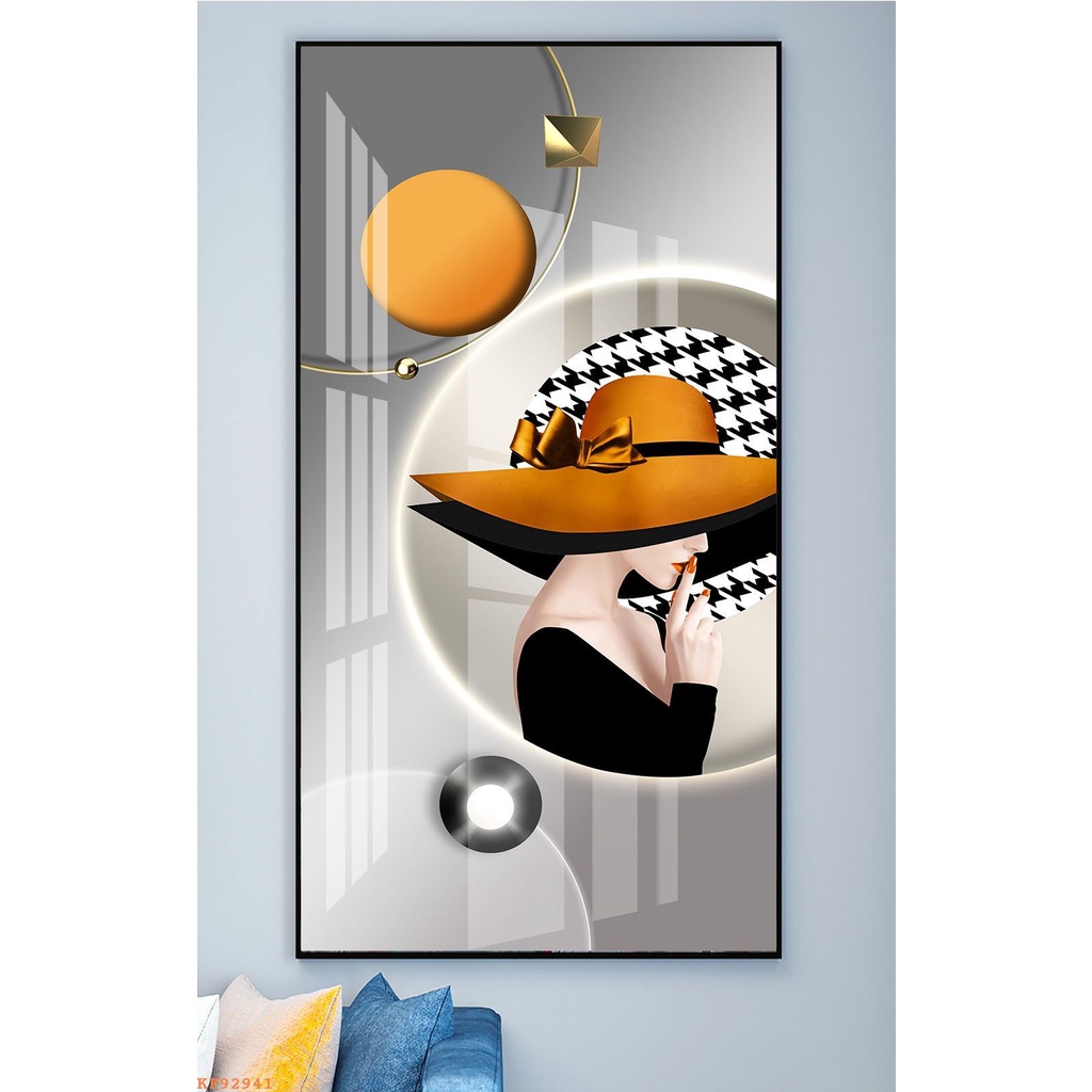 Tranh Tráng Gương Tranh Canvas Mẫu Tranh Cô Gái Hiện Đại - Tomdecor