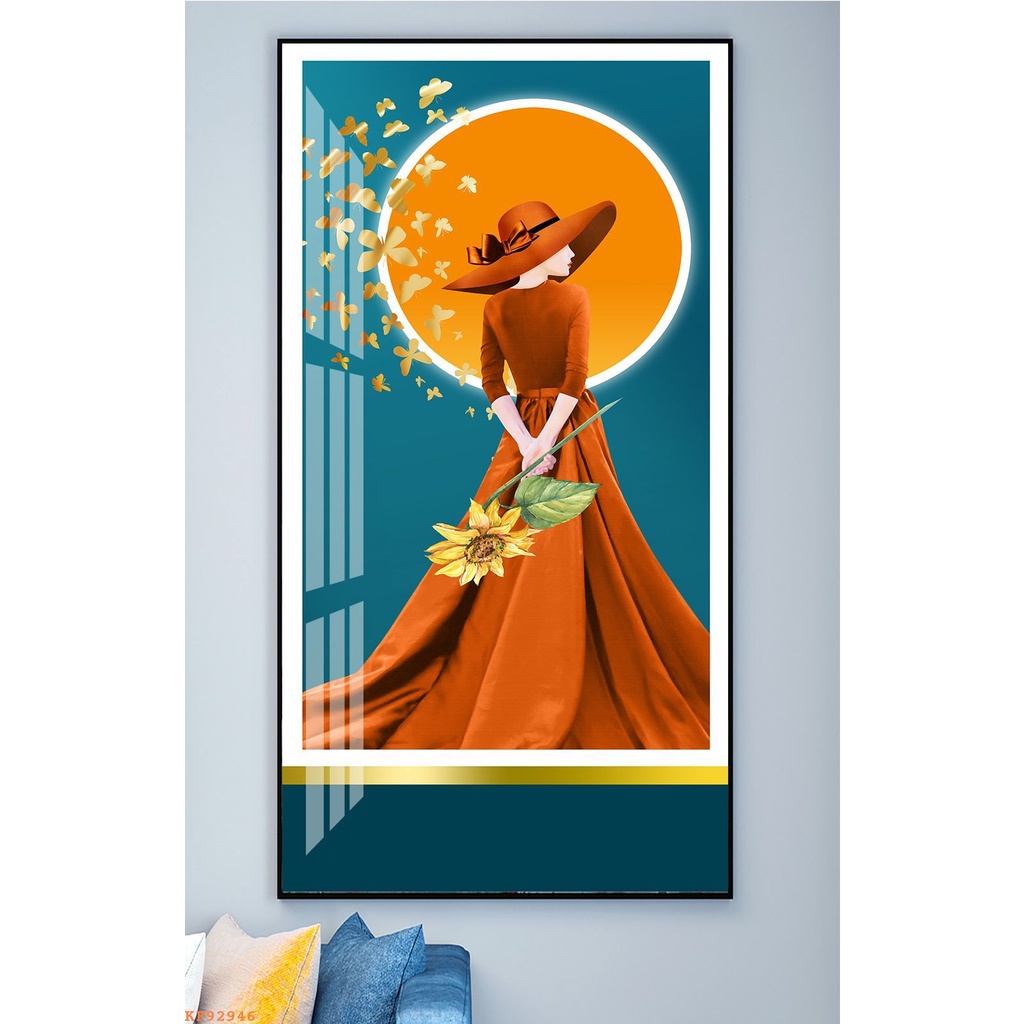 Tranh Tráng Gương Tranh Canvas Mẫu Tranh Cô Gái Hiện Đại - Tomdecor