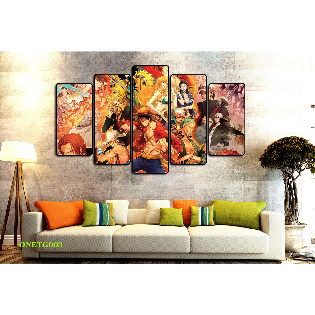 Tranh Tráng Gương ONE PIECE -ZORO - LUFF GEAR 5 - KAIDO Loại Tráng Gương Tốt Loại 1