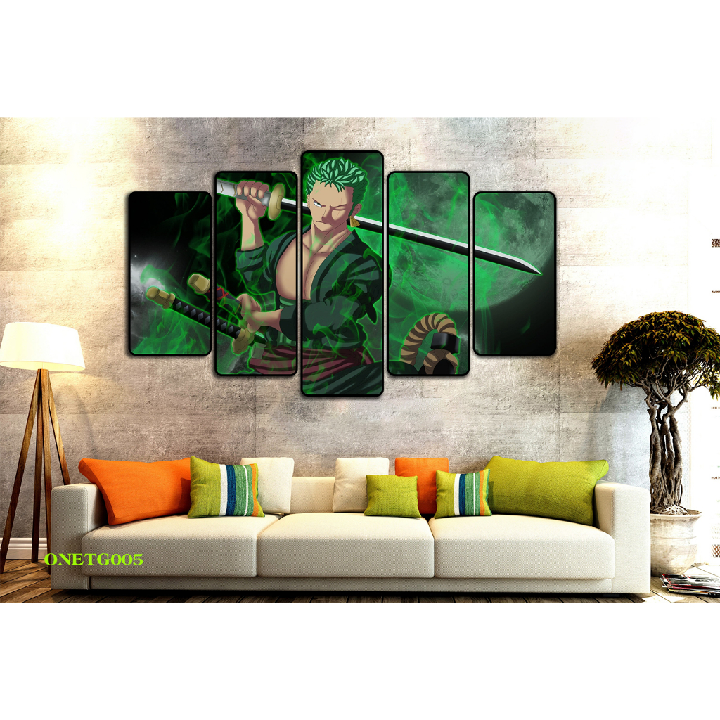 Tranh Tráng Gương ONE PIECE -ZORO - LUFF GEAR 5 - KAIDO Loại Tráng Gương Tốt Loại 1