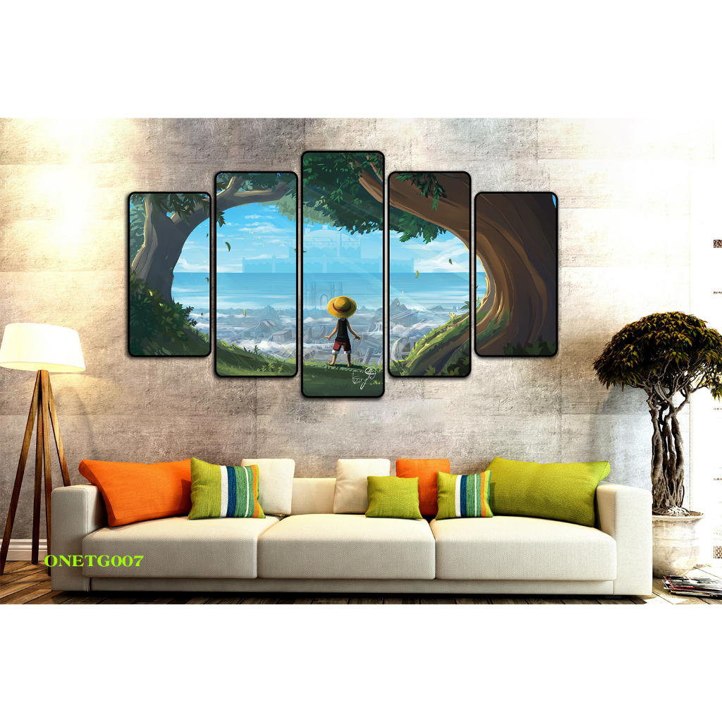 Tranh Tráng Gương ONE PIECE -ZORO - LUFF GEAR 5 - KAIDO Loại Tráng Gương Tốt Loại 1