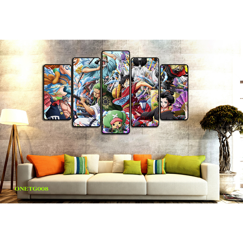 Tranh Tráng Gương ONE PIECE -ZORO - LUFF GEAR 5 - KAIDO Loại Tráng Gương Tốt Loại 1