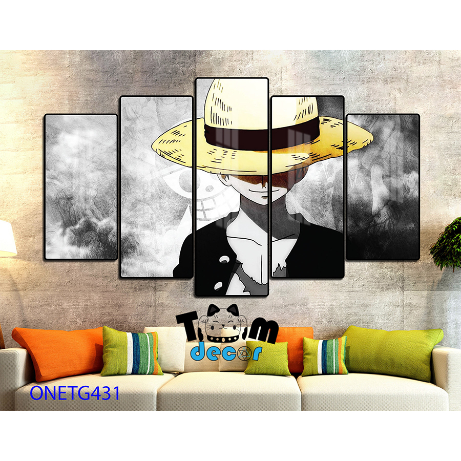 Tranh Tráng Gương ONE PIECE -ZORO - LUFF GEAR 5 - KAIDO Loại Tráng Gương Tốt Loại 1