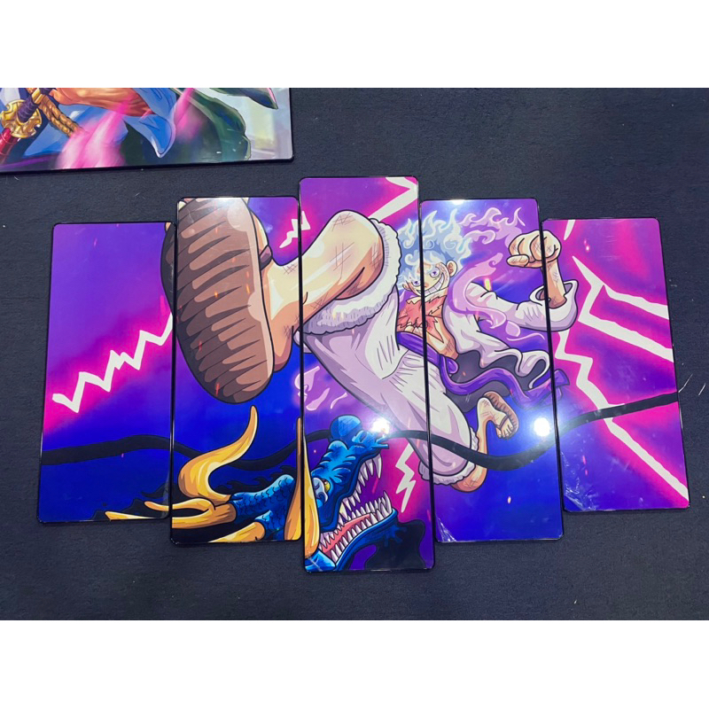 Tranh Tráng Gương ONE PIECE -ZORO - LUFF GEAR 5 - KAIDO Loại Tráng Gương Tốt Loại 1