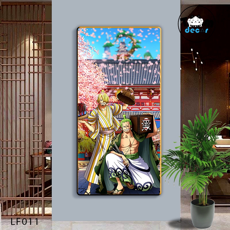 Top tổng hợp mẫu tranh dọc ONEPIECE tráng gương cao cấp 40x80cm - luffy-zorro-law-ace chọn lọc đẹp nhất
