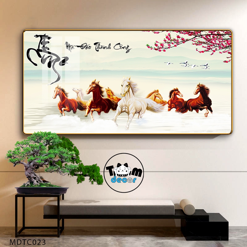 Top Mẫu Tranh Tráng Gương Mã Đáo Thành Công Đẹp Nhất Được Chọn Lọc - Tranh Ngựa Bát Mã - Tomdecor
