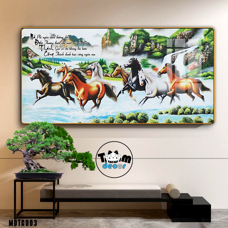 Top Mẫu Tranh Tráng Gương Mã Đáo Thành Công Đẹp Nhất Được Chọn Lọc - Tranh Ngựa Bát Mã - Tomdecor