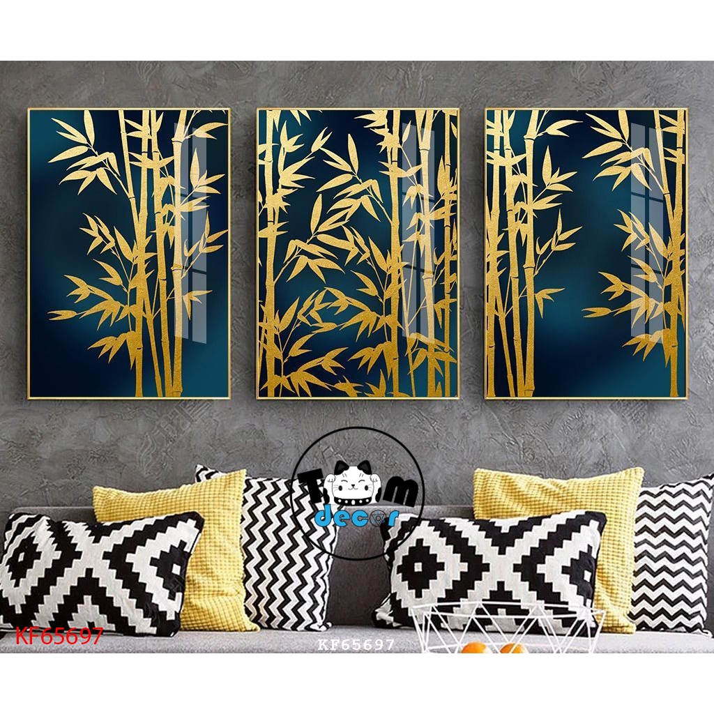 Tranh Tráng Gương 3 Bức Chim Hạt,Cá Koi,Phong Cảnh,Hoa Trừu Tượng Chọn Lọc Đẹp