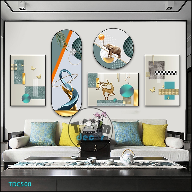 Tranh Dán Tường Mặt Gương Nhựa Cứng Formex Mẫu Chọn Lọc Đẹp Tranh Cá Koi,Phong Thuỷ,Trừu Tượng Hot