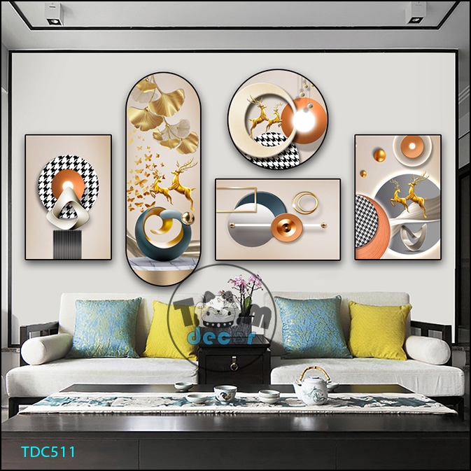 Tranh Dán Tường Mặt Gương Nhựa Cứng Formex Mẫu Chọn Lọc Đẹp Tranh Cá Koi,Phong Thuỷ,Trừu Tượng Hot