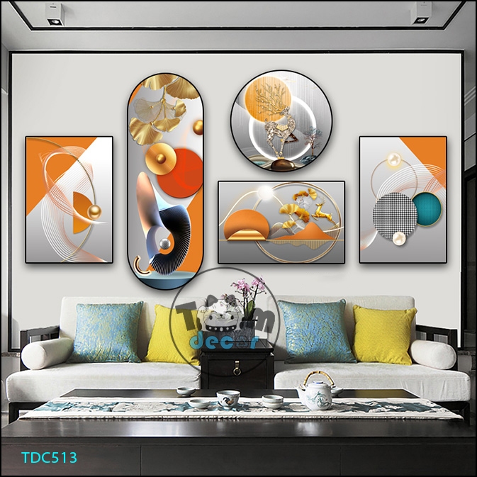 Tranh Dán Tường Mặt Gương Nhựa Cứng Formex Mẫu Chọn Lọc Đẹp Tranh Cá Koi,Phong Thuỷ,Trừu Tượng Hot