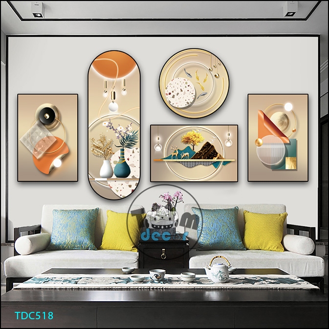 Tranh Dán Tường Mặt Gương Nhựa Cứng Formex Mẫu Chọn Lọc Đẹp Tranh Cá Koi,Phong Thuỷ,Trừu Tượng Hot