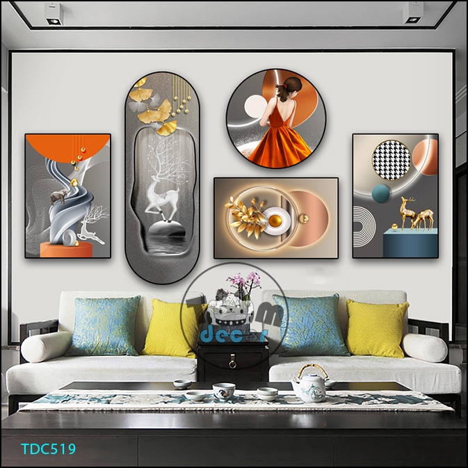 Tranh Dán Tường Mặt Gương Nhựa Cứng Formex Mẫu Chọn Lọc Đẹp Tranh Cá Koi,Phong Thuỷ,Trừu Tượng Hot