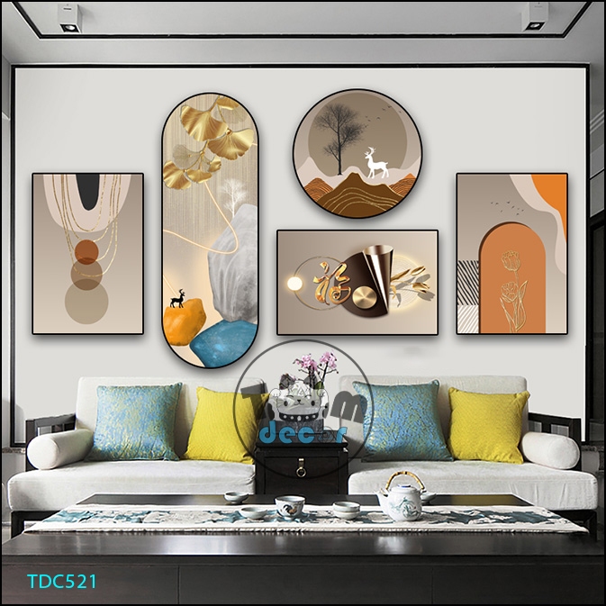 Tranh Dán Tường Mặt Gương Nhựa Cứng Formex Mẫu Chọn Lọc Đẹp Tranh Cá Koi,Phong Thuỷ,Trừu Tượng Hot