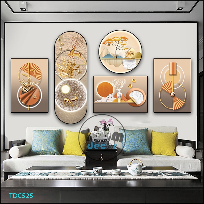 Tranh Dán Tường Mặt Gương Nhựa Cứng Formex Mẫu Chọn Lọc Đẹp Tranh Cá Koi,Phong Thuỷ,Trừu Tượng Hot