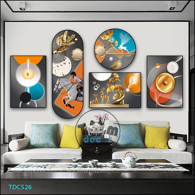 Tranh Dán Tường Mặt Gương Nhựa Cứng Formex Mẫu Chọn Lọc Đẹp Tranh Cá Koi,Phong Thuỷ,Trừu Tượng Hot