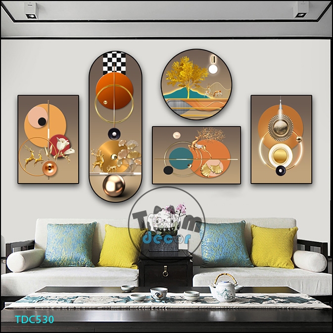 Tranh Dán Tường Mặt Gương Nhựa Cứng Formex Mẫu Chọn Lọc Đẹp Tranh Cá Koi,Phong Thuỷ,Trừu Tượng Hot