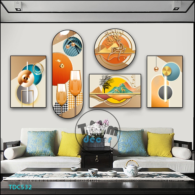 Tranh Dán Tường Mặt Gương Nhựa Cứng Formex Mẫu Chọn Lọc Đẹp Tranh Cá Koi,Phong Thuỷ,Trừu Tượng Hot