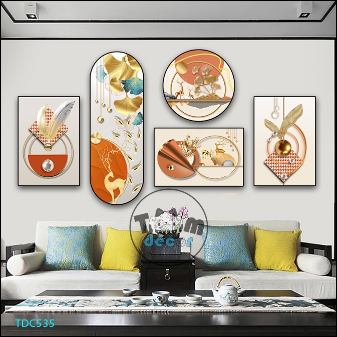 Tranh Dán Tường Mặt Gương Nhựa Cứng Formex Mẫu Chọn Lọc Đẹp Tranh Cá Koi,Phong Thuỷ,Trừu Tượng Hot