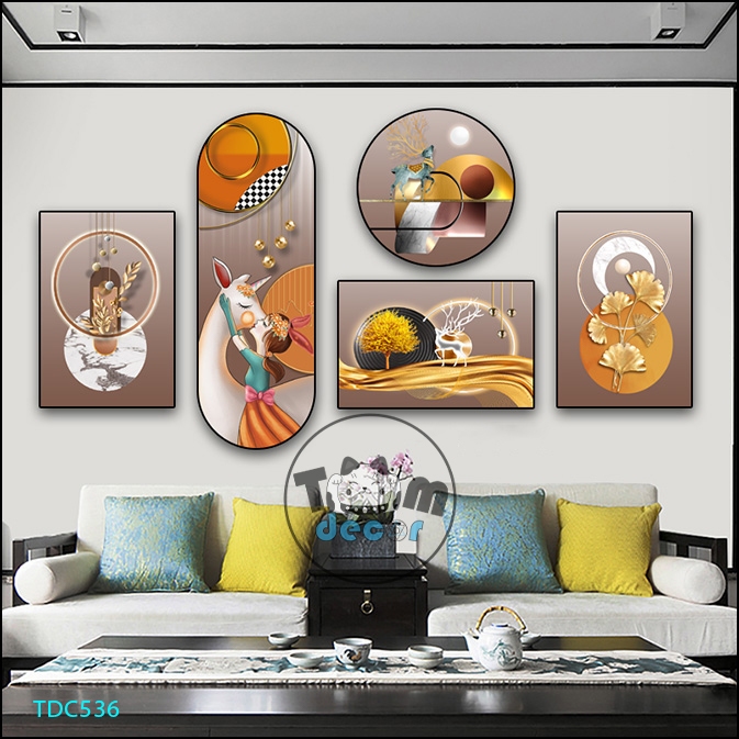 Tranh Dán Tường Mặt Gương Nhựa Cứng Formex Mẫu Chọn Lọc Đẹp Tranh Cá Koi,Phong Thuỷ,Trừu Tượng Hot