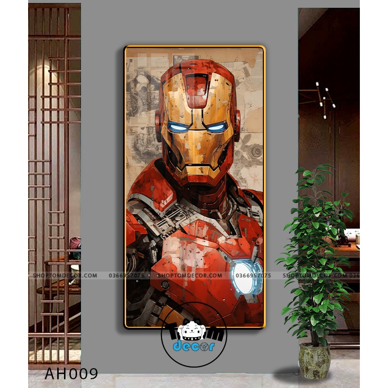 Tranh Người Nhện,Marvel,Samurai,Batman,Iron man - Tranh Tráng Gương Khổ Dọc