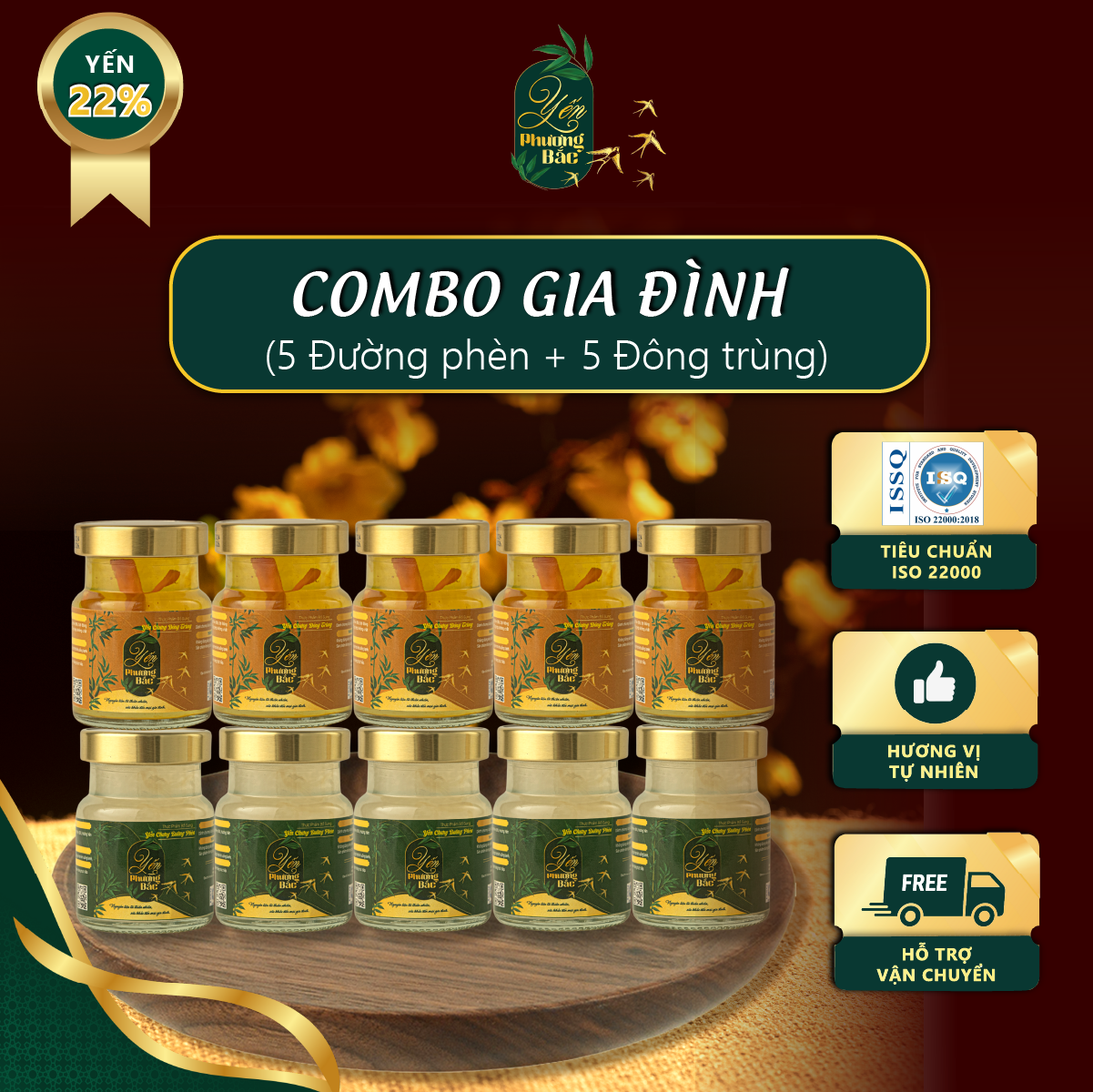 Combo Gia Đình 10 hũ Yến Chưng, Tăng Cường Sức Khoẻ