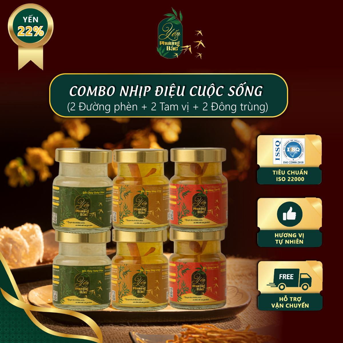 Combo Nhịp Điệu Cuộc Sống 6 hũ Yến Chưng, Tăng Cường Sức Khoẻ.