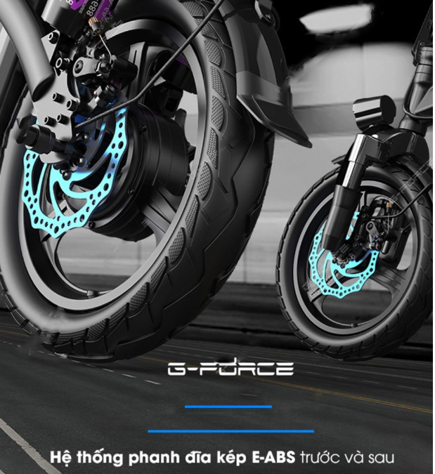 Xe đạp trợ lực điện G-Force C14 Pro phanh đĩa