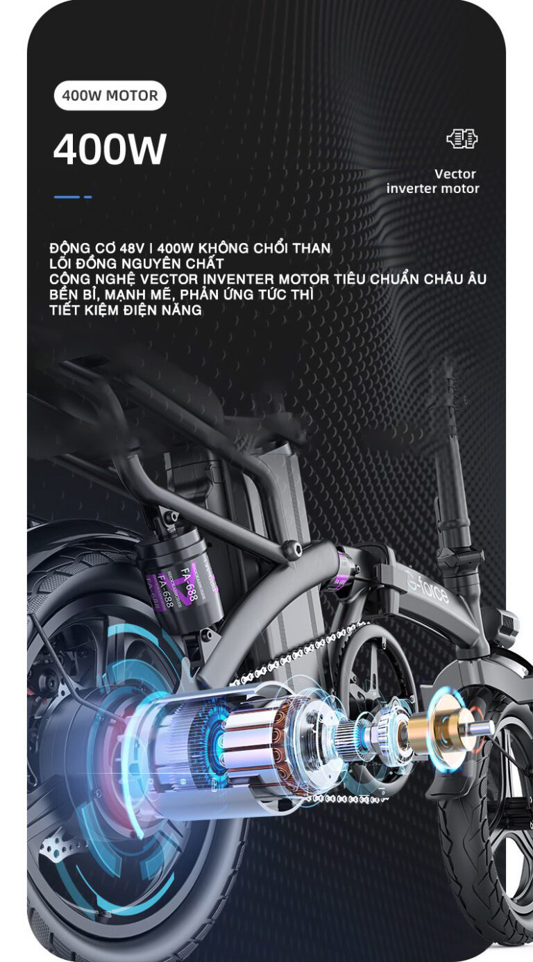 Xe đạp trợ lực điện G-Force C14 động cơ