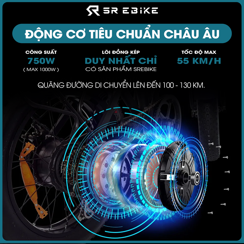 Xe Đạp Trợ Lực Điện SR Ebike Z7F Pro động cơ