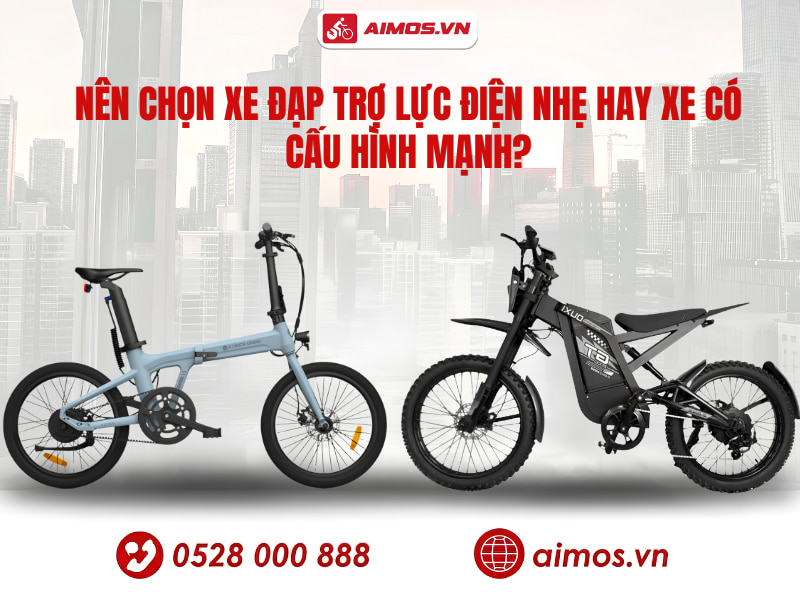 Nên chọn xe đạp trợ lực điện nhẹ hay xe có cấu hình mạnh
